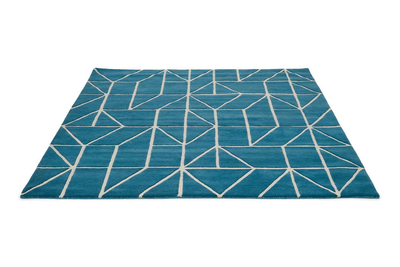 Modern Geometric Wool Rug | Hand Tufted 100% NZ Wool | Perfect Housewarming Gift | Stylish Handmade Area Carpet for New Homes