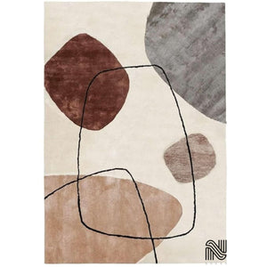 Modern Living Room Wool Rug | Hand Tufted Geometric Area Carpet | 100% NZ Wool | Handmade for Stylish & Cozy Home Interiors