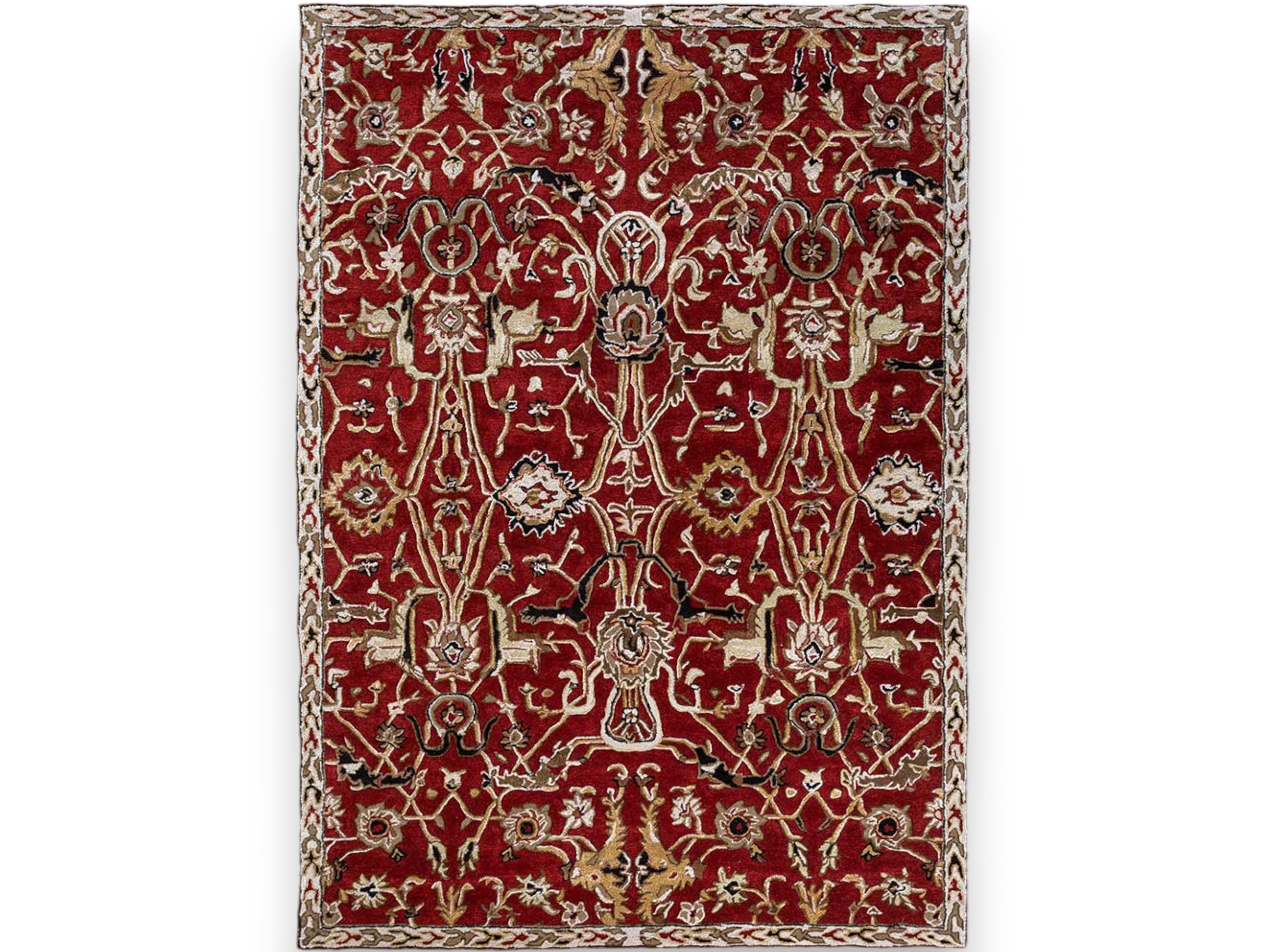 Handmade Persian Antique Designer Traditional Hand Tufted 100% Woolen Area Rugs/ Carpets For Living Room, Bedroom, Kitchen