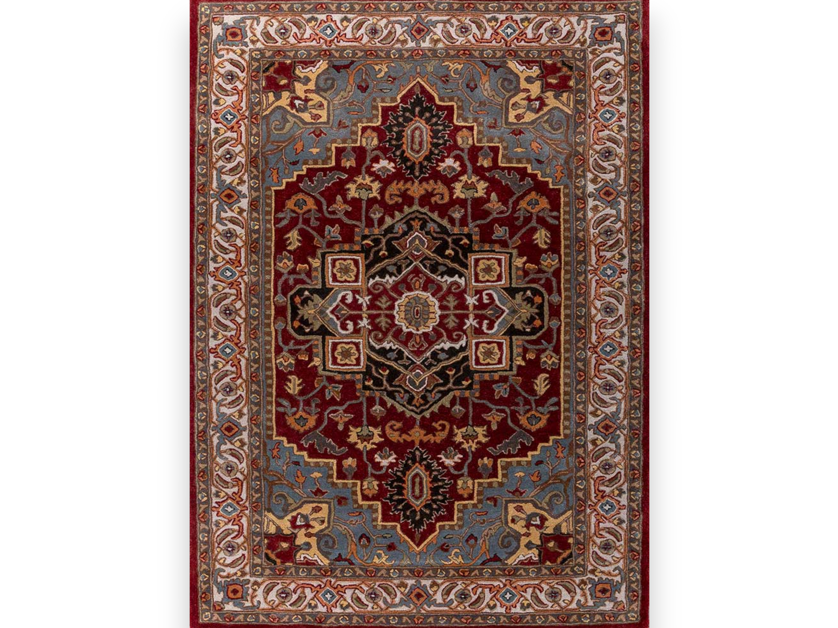 Handmade Persian Antique Designer Traditional Hand Tufted 100% Woolen Area Rugs/ Carpets For Living Room, Bedroom, Kitchen