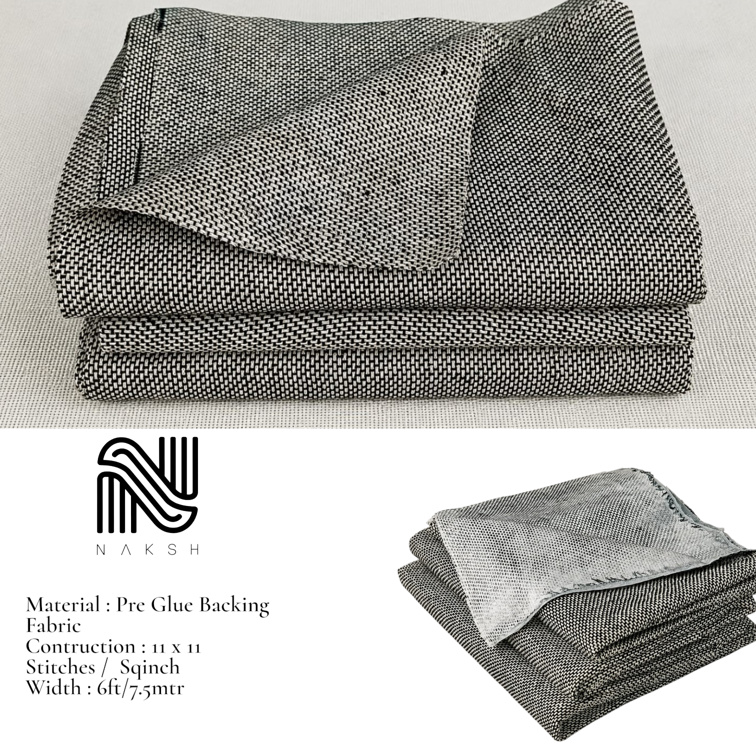 Premium Pre-Glued Washable Rug Backing Fabric | Cotton Secondary Tufting Backing | Naksh Carpets