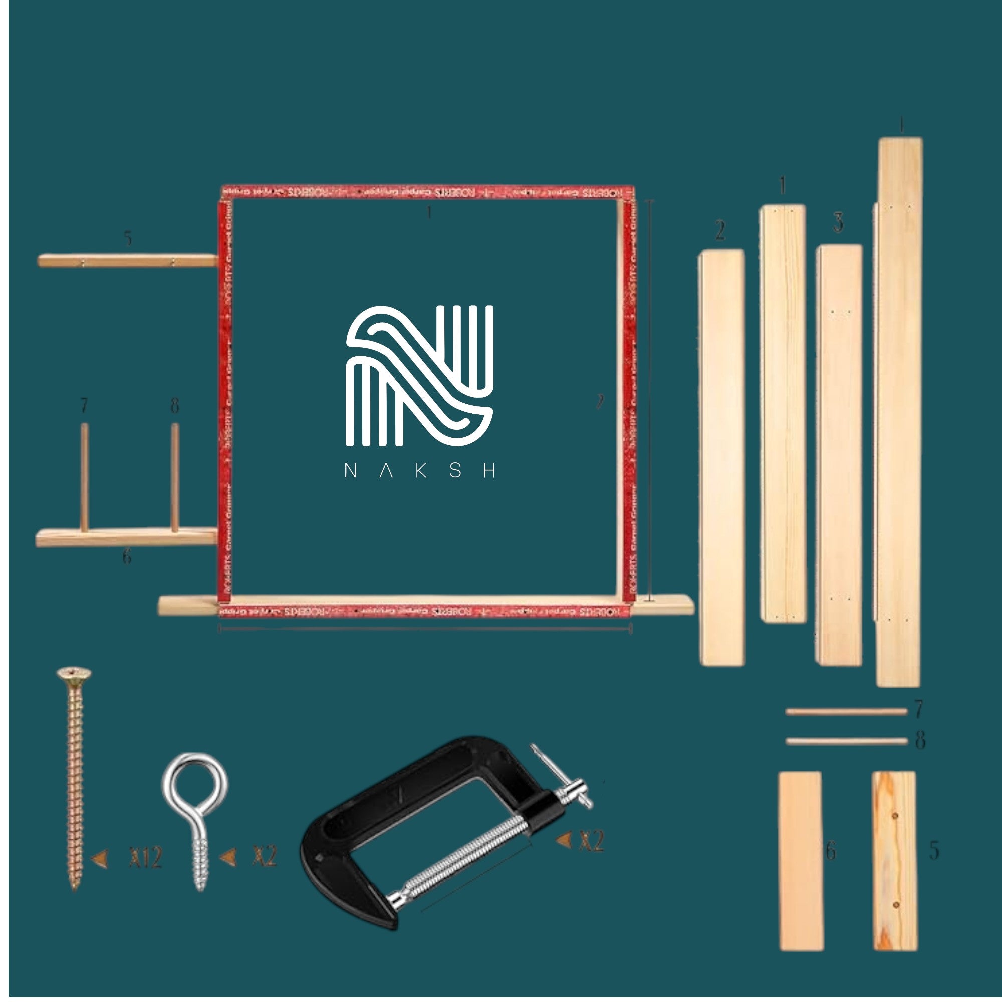 Professional Carpet Tufting Wooden Frame