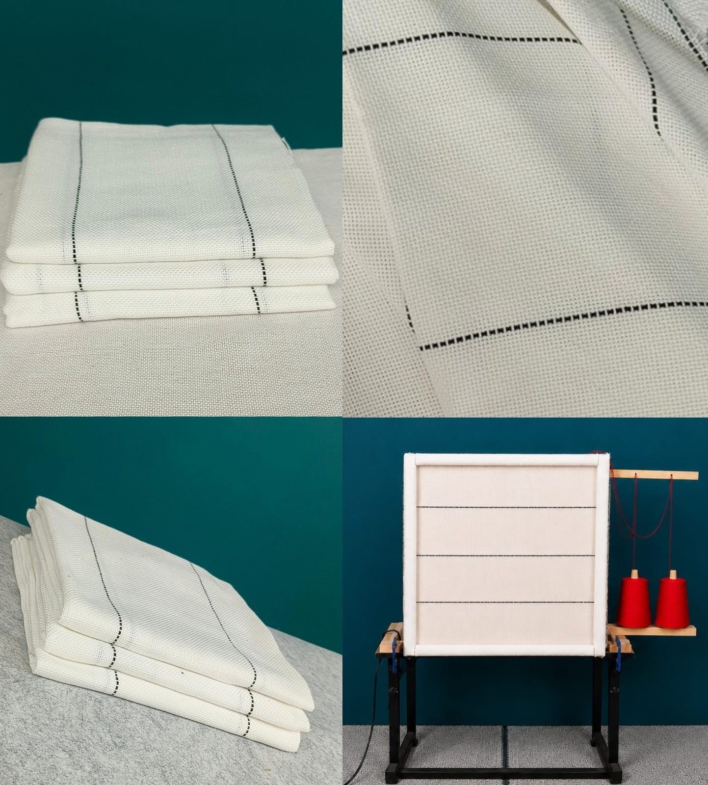 Premium White Polyester Tufting Fabric with Black Guidelines | Professional Primary Tufting Cloth By Naksh Carpets
