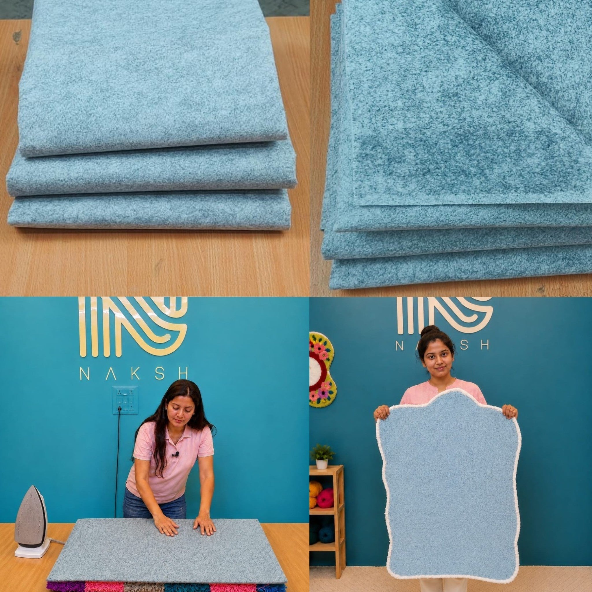 Anti Skid  Pre-Glued Washable Rug Backing Felted Fabric | Polyester Secondary Tufting Backing | Naksh Carpets