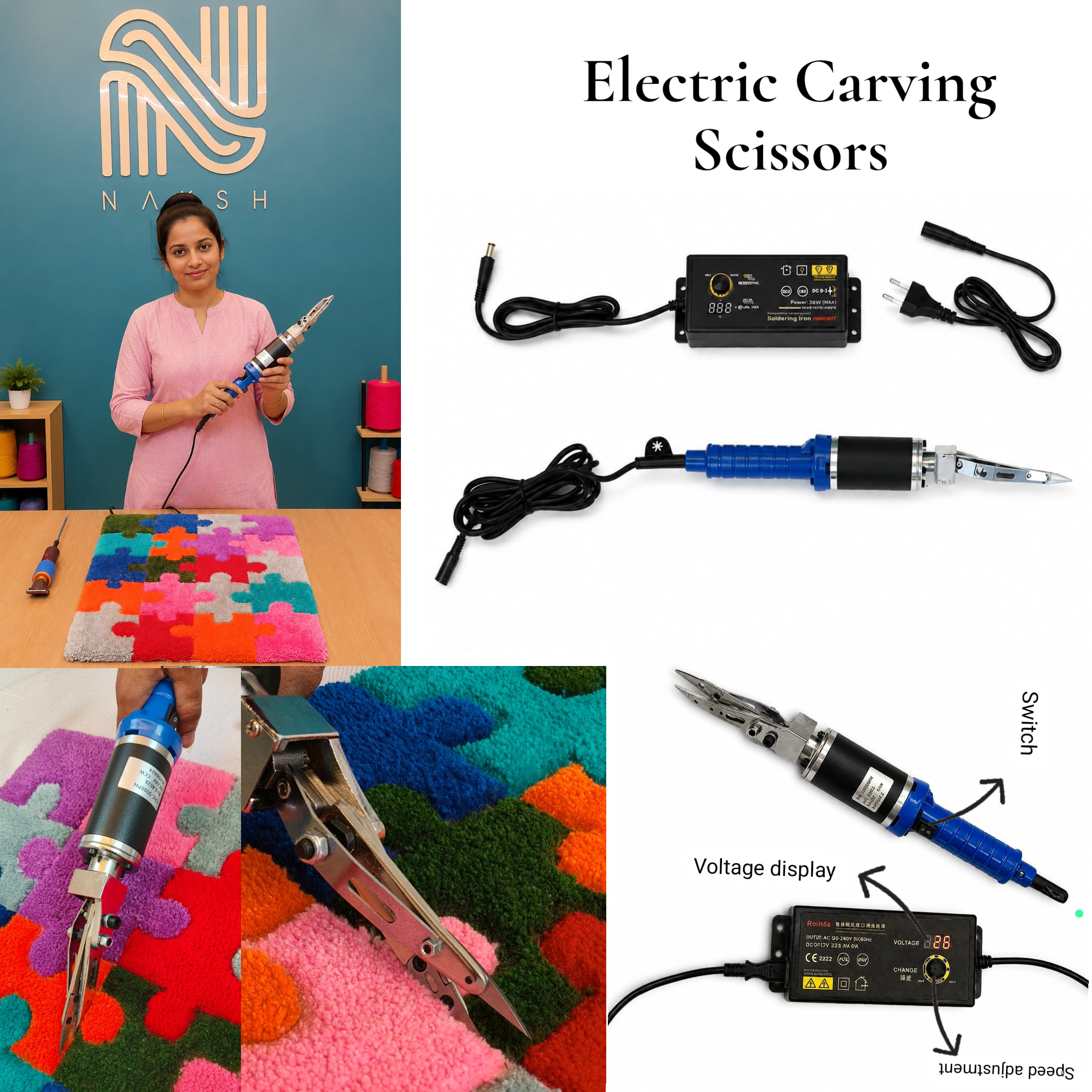 Naksh Professional Rug Tufting Kit | Complete Tufting Machine Business Setup Kit for Rug Making 1