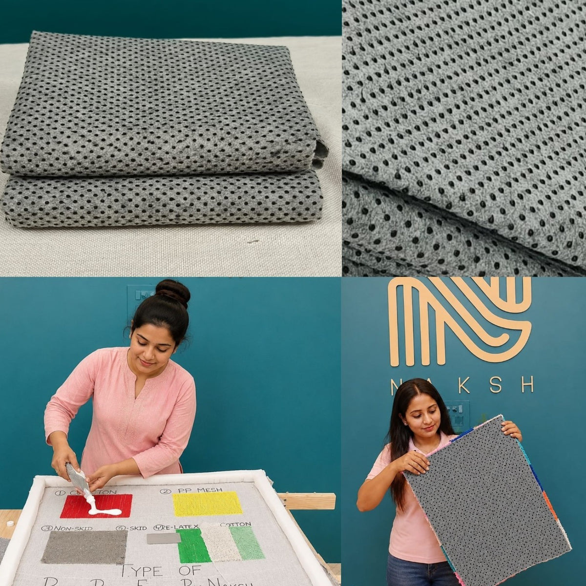Premium Polyester Anti-Skid Backing Fabric for Rugs | Non-Slip Secondary Backing | Naksh Carpets