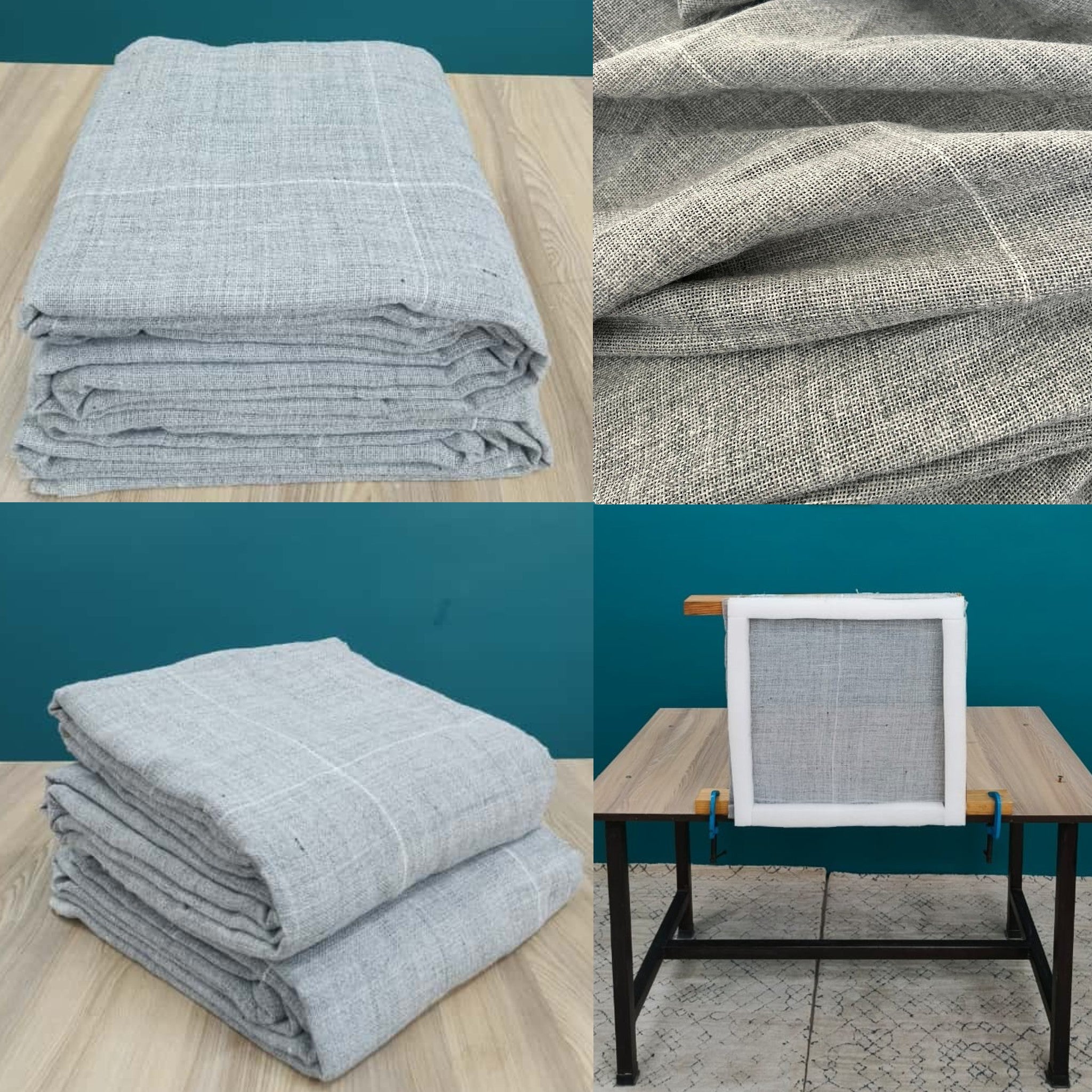 Naksh Premium Grey Tufting Fabric | High-Density Primary Tufting Cloth for Rug Tufting, Carpet Making & Punch Needle