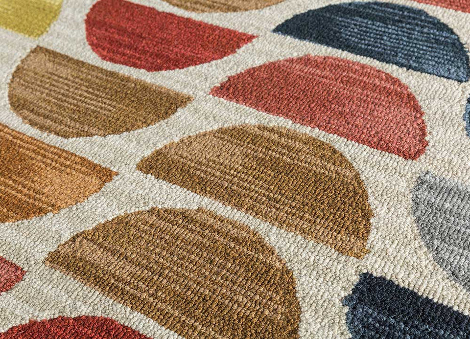 High Quality Geometric Rug | Hand Tufted Wool Cut Pile Carpet | Designer Style for Bedroom, Hall, Living Room & Modern Interiors