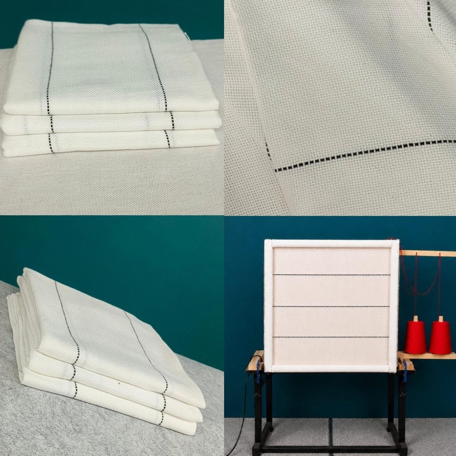 Premium White Polyester Tufting Fabric with Black Guidelines | Professional Primary Tufting Cloth By Naksh Carpets