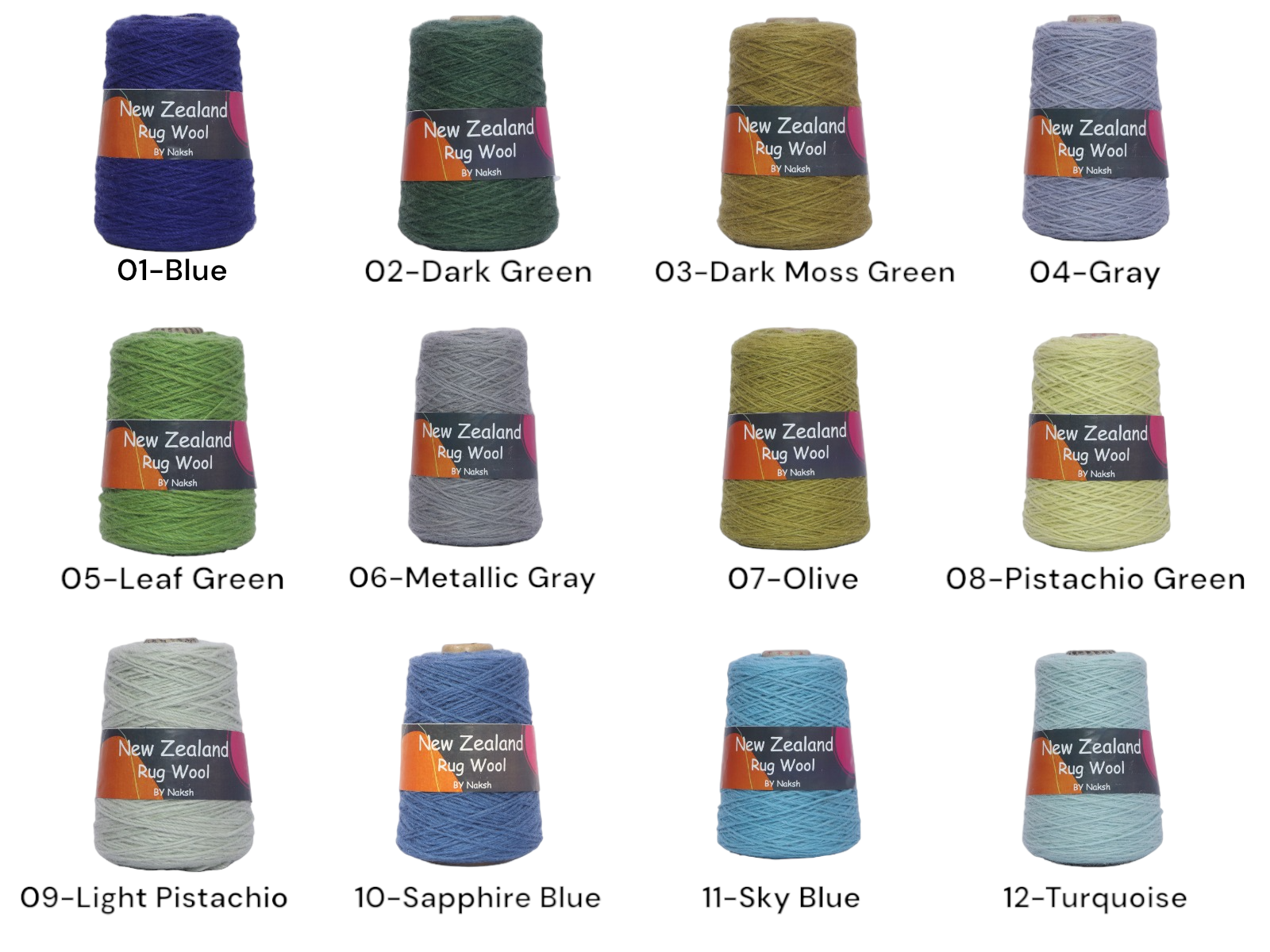 3ply NZ Tufting Wool Yarn - (26-Orange)/450gram